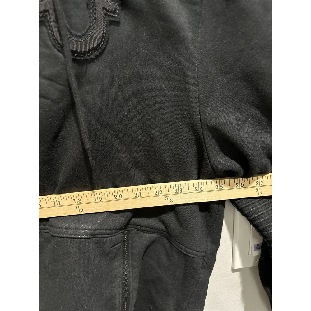 True Religion Mens World Tour Black Hoodie Size 2XL Excellent RN# 112790